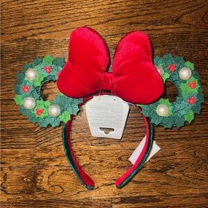 Disney Red and Green Holiday Minnie Mouse Ears
